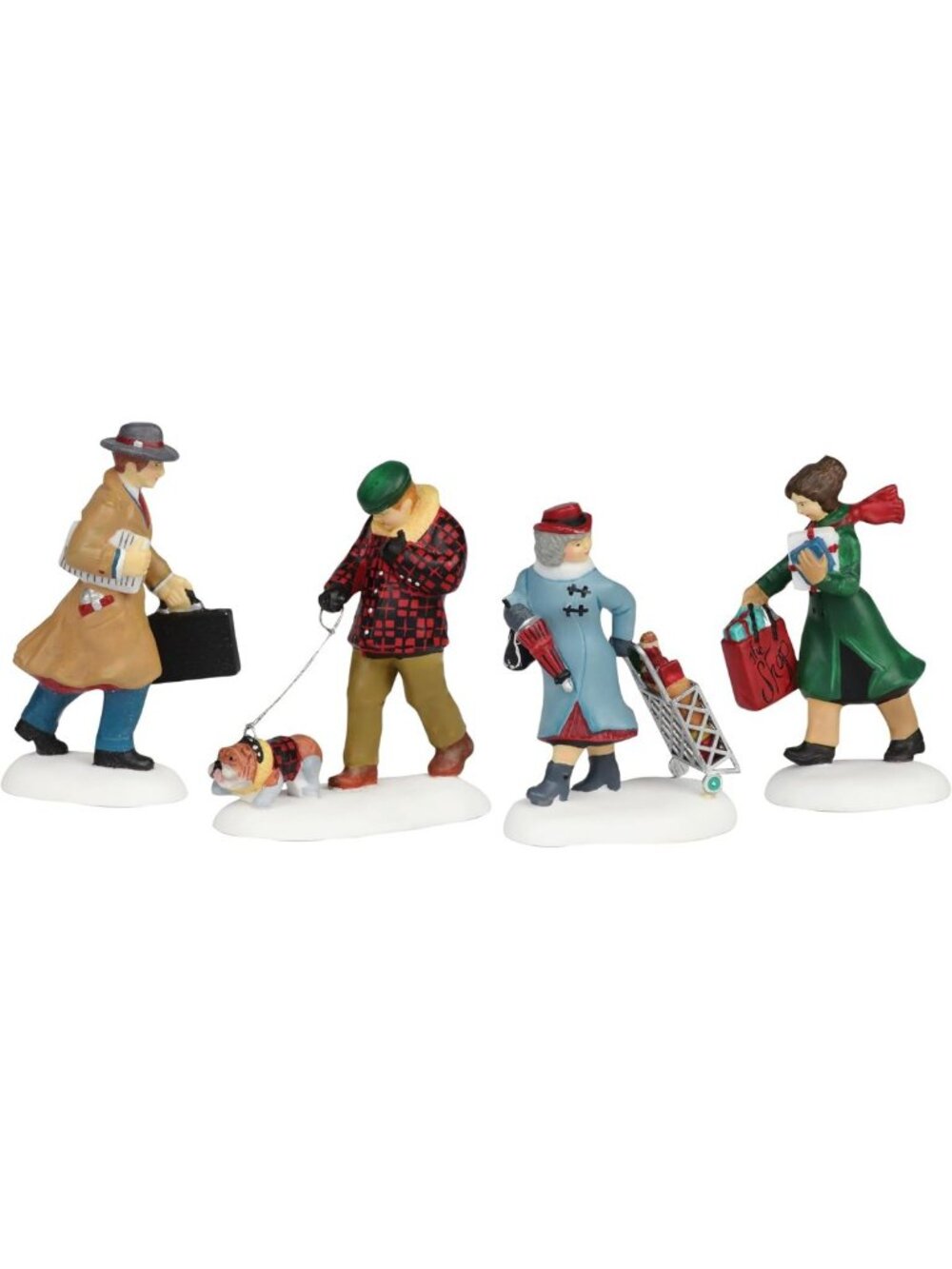 Christmas Village Accessories Set - Busy Sidewalks Figurines, 2.5 Inch